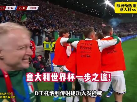 意大利2比0北爱尔兰,距世界杯一步之遥