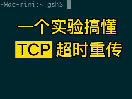 一个实验搞懂 TCP 超时重传