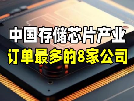 国产存储芯片产业,目前在手订单最多的8家公司! #存储芯片 #半导体 #行业大揭秘 #每天跟我涨知识 #知识科普