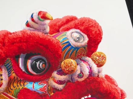 醒狮记|青云直上,步步生金 #画画 #马克笔手绘 #醒狮