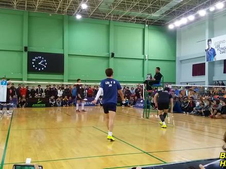 羽毛球男双视频:古健杰,李龙大极限骚操作