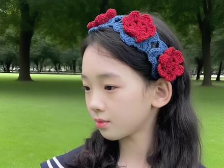 双层花朵发带视频教程