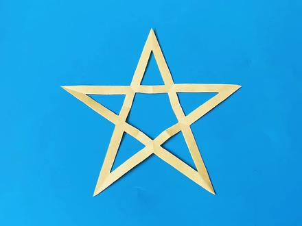 剪纸五角星视频教程,简单易学 #折纸 #手工