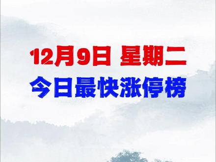 今日最快涨停榜 #财经