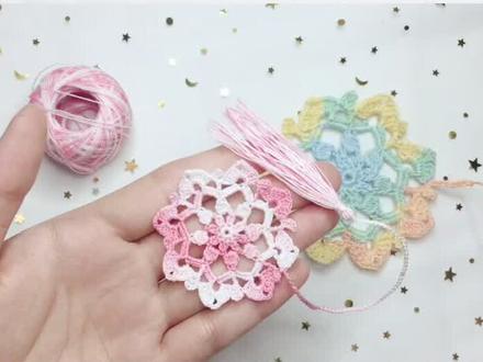 你们要的书签教程来啦❤️录完发现语速太慢了,稍微加速了点儿~#手工 #钩针