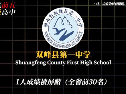 湖南娄底顶级高中前五排行#湖南 #娄底 #双峰 #新化 #涟源