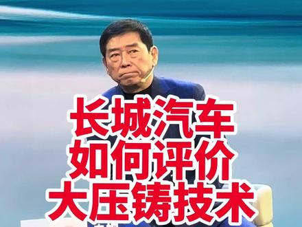长城汽车魏建军 魏总 不太看好汽车的大压铸技术