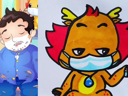 戴上口远离病du#简笔画画 #绘画 @抖音创作小助手 @抖音热点 @抖音创作者大会