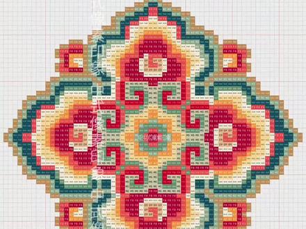 看上这个图纸好久了,终于抽空拼出来了,中国风的配色真的巨好看!#拼豆 #拼豆图纸 #拼豆豆拼图玩具提高孩子益智力