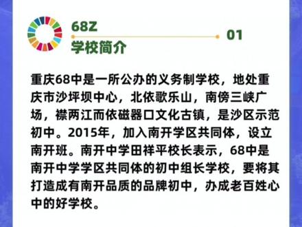 重庆名校集团系列化解读“重庆南开中学之六十八中❇️
这所沙坪坝区唯一示范初中、南开中学集团的品牌初中,快来一起看看吧🤗 #重庆七龙珠 #同城教育 #升学规划#重庆六十八中