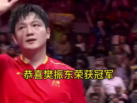 恭喜樊振东荣获男单冠军,不得不承认樊振东状态超级强