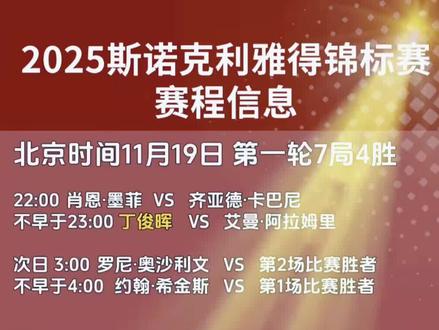 最新赛程来了 沙特利雅得大师赛 冲击最高单杆167分