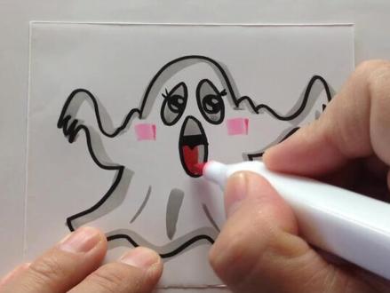 #简笔画 #手绘 #简笔画教程 万圣节简笔画.幽灵