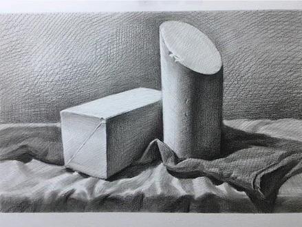 素描斜面圆柱体长方体组合教程#零基础教学 #绘画 #素描几何体教学 #创作灵感#零基础学画画 #素描基础
