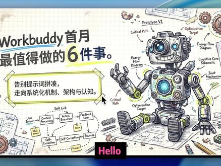 使用workbuddy首月最值得做的6件事! 一转眼workbuddy也用了1个月,我让我的workbuddy评选出我做的最有价值的6件事,分享给大家,希望对大家的养虾能多一些灵感!
#workbuddy
#workbuddy使用教程
#Ai记忆漂移
#Ai龙虾
#Workbuddy怎么训练