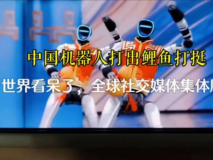 中国机器人打出鲤鱼打挺,世界看呆了,全球社交煤体被同一个词刷屏:"0h my god!”They are doing Kung fu!”#机器人中国功夫#马年春晚#短视频制作#周子aⅰ#正能量