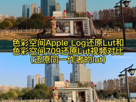 色彩空间Apple Log和rec.709还原lut视频对比 Black magic camera录制色彩空间选择Apple Log和选择rec.709还原同一lut视频对比,同一作者制作的两个相同风格,不同色彩空间对应的lut#修图前vs修图后 #blackmagiccamera #lut #Applelog #手机拍摄技巧