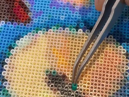 70000颗拼豆封神,1:1还原疯狂动物城像素画,成就感拉满 #疯狂动物城 #手工#拼豆