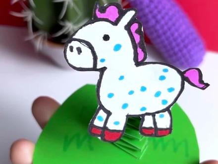 一起做小马摇摇乐#创意手工 #亲子互动 #一起做手工 #diy