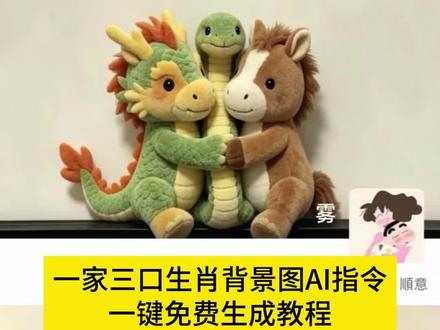 你们要的一家三口生肖图ai生成指令教程来了 一家三口ai生成指令 #一家三口 一家三口生肖玩偶指令 一家三口生肖背景图ai指令 十二生肖背景图一家三口 豆包ai一家三口指令 #一家三口生肖图 #一家三口生肖玩偶 #剪映 #剪映图片设计 一家四口ai生成指令