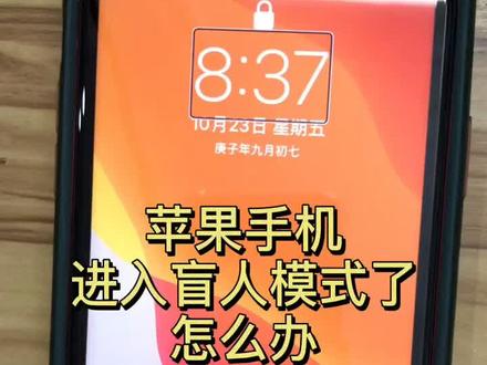 苹果手机进入盲人模式了怎么办#苹果12#盲人模式#成长力计划