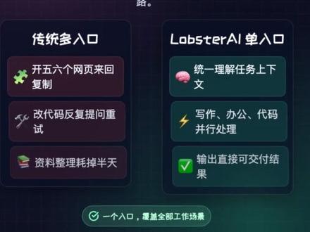 网易出了个 AI 助手 全天候帮你干活 网易有道推出LobsterAI,7×24小时全场景AI Agent。写周报、改代码、查资料,一个入口全搞定。背靠有道大模型,中文理解强一截。#AIAgent #LobsterAI #网易有道 #AI办公 #智能助手