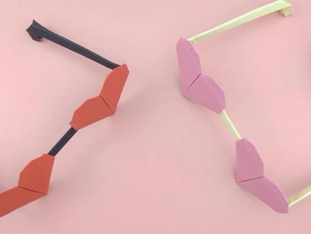 手工折纸漂亮的爱心眼镜,萌萌哒超可爱 #手工diy #折纸 #一起做手工 #diy