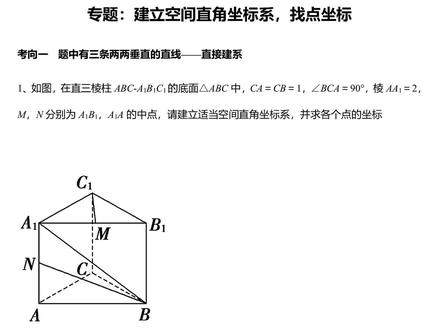 空间直角坐标系的建立与点坐标的找法1 #数学思维 #学习 #每天学习一点点 #高中数学 #高考
