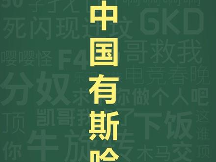 十万个梗库之:中国有斯哈#抽象#嘻哈#梗百科