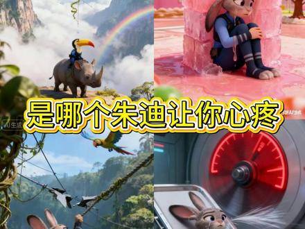 哪个朱迪让你心疼o(╥﹏╥)o#朱迪 #疯狂动物城 #朱迪尼克 #动画