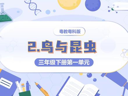 粤教版科学三年级下册1.2 鸟与昆虫PPT,获取方法看主页或置顶