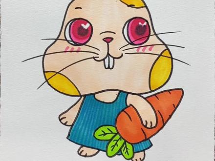 适合7岁小朋友的亲子简笔画小兔子。#画画 #简笔画 #绘画 #少儿美术 #一起学画画 #儿童简笔画 #一学就会的简笔画 #兔子简笔画