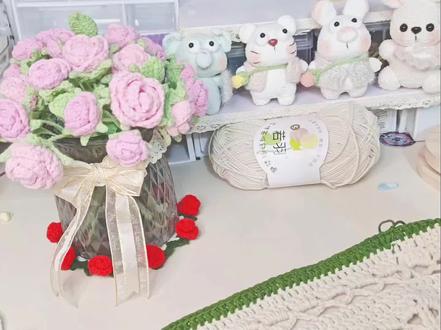 镂空玫瑰花束毯——叶子钩织教程#玫瑰花毯子编织教程 #一学就会 #叶子教程 #零基础学钩针 #手工