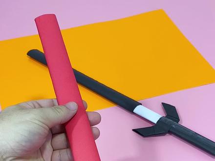 每个小朋友都有的武侠梦。幻想自己是个武林高手,用几张A4折个炫酷的武林剑#手工折纸 #幼儿手工 #亲子手工 #儿童手工