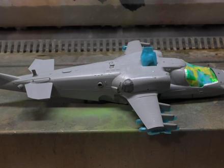 红星K-52“短吻鳄”武装直升机模型制作,拼装上色过程分享 #模型 #模型制作 #手工 #拼装模型 #全球创作者计划