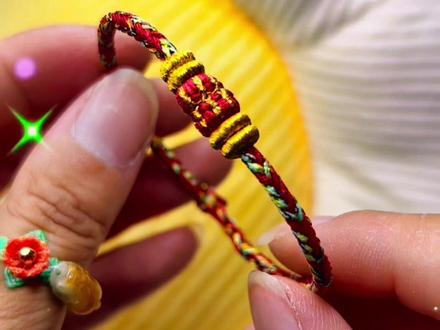 #手工编织零基础教学 八大守护手绳完整教程,新手也可以轻松上手哦#八大守护手绳 #莲花线圈教程 #无痕线圈教程 #琅夫人郑州店