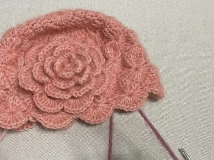 松鼠绒帽子牡丹花大花朵教程