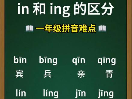 前后鼻音in和ing的区分,一年级拼音难点练习
#前后鼻音 #一年级拼音拼读 #拼音练习