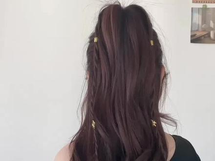 酷飒小辫子瀑布喷泉半扎发 #新年发型不重样 #瀑布半扎发 #酷飒风发型 #甜酷编发 #辣妹瀑布发