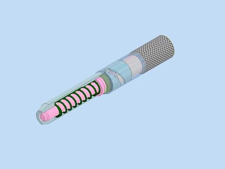 一种滑槽弹簧笔机构的动画展示,一起看看吧! #机械动画 #机械设计 #机械原理