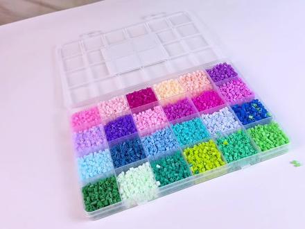 橘子妹用拼豆做眼镜 #玩具视频#玩具推荐