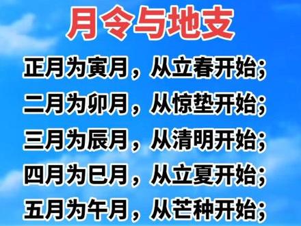 #传统文化 #月令与地支@抖音小助手