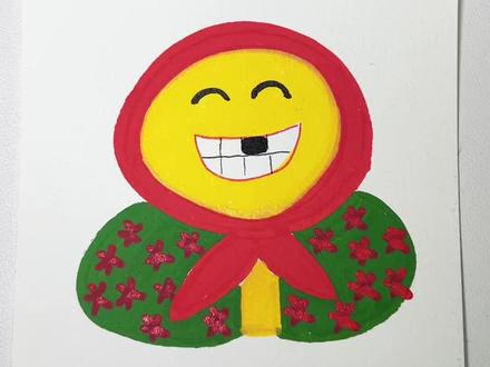 抖音限时花棉袄表情包 #跟着抖音学画画 #画画 #简笔画#限时表情包 #简笔画画