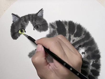 乱画#画猫#猫咪 #狸花猫 #猫咪迷惑行为大赏 #猫咪日记