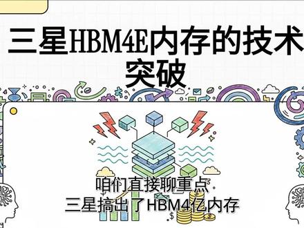 三星电子开始交付业内首批HBM4E样品 #标普500 #赚钱 #美股 #投资 #a股