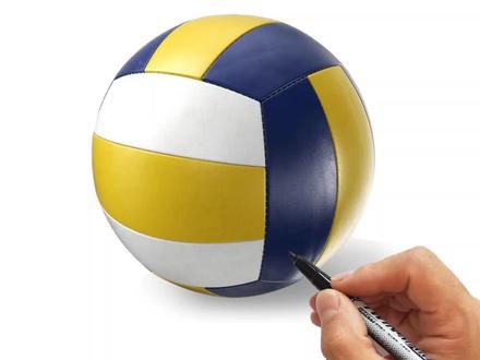 教你画排球简笔画#一起学画画 #简笔画 #想画就画 #画画