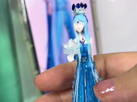 用粉笔做叶罗丽冰公主👑~宝子们想看的阿冰🧊来了~#叶罗丽精灵梦 #冰公主 #手工diy #粉笔雕刻 #原创手工