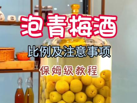 泡青梅酒保姆级教程,这样泡出来很好喝,有你想知道的比例和注意事项⚠️#青梅酒 #制作青梅泡酒的详细步骤 #泡酒 #青梅酒做法 #泡酒好材料