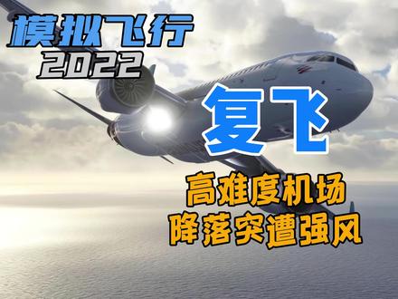 模拟飞行:复飞-空客A320遭遇强风不得不复飞 #模拟飞行2020 #飞行游戏 #高画质游戏