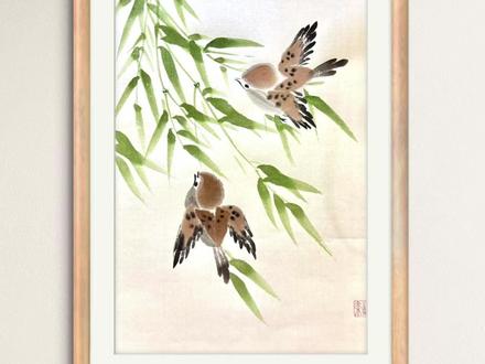 小麻雀 国画麻雀画过程详细教学#国画教程#零基础学画画#写意国画#感受国画的意境之美#青年创作者成长计划